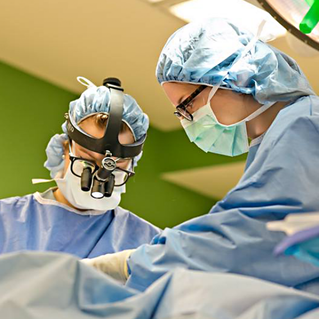 Physicians doing a procedure