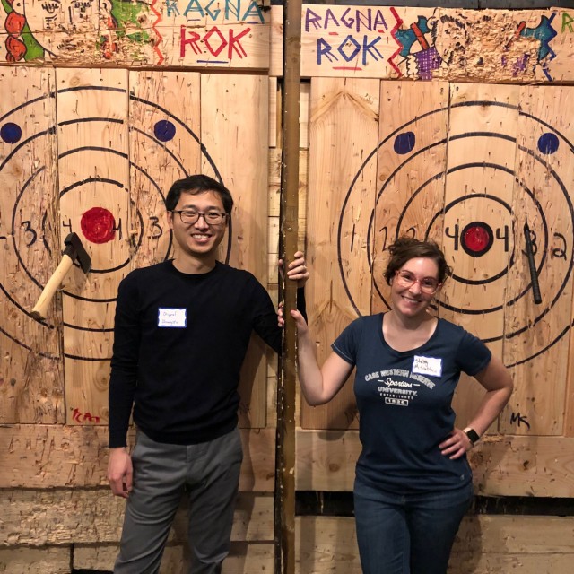 Doctors throwing axes