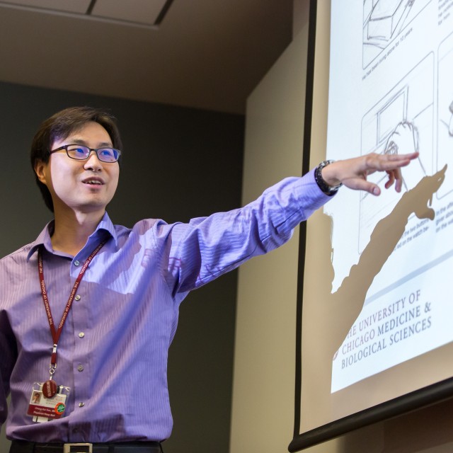 MSBI faculty member doing a presentation