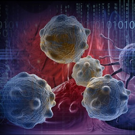 Artist rendition of cancer cells